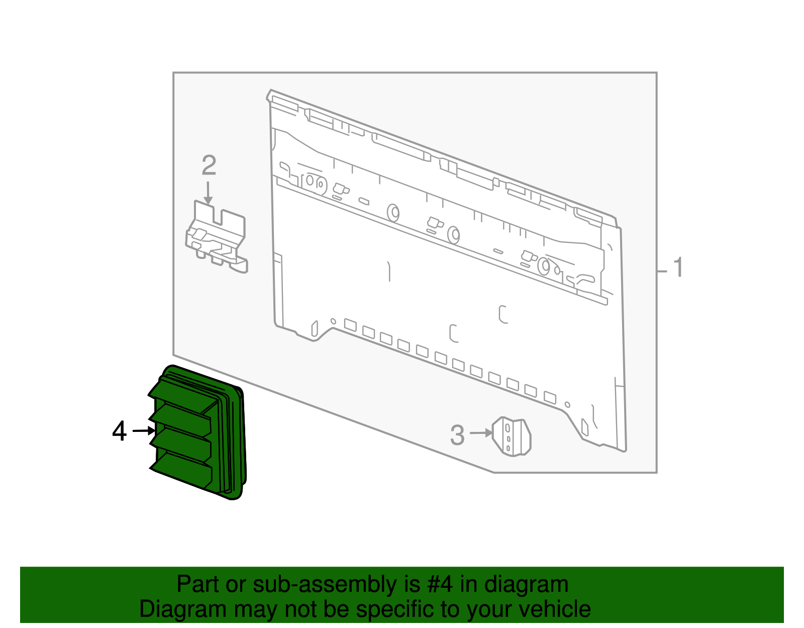 Body Side Air Outlet Deflector - GM (15209785)