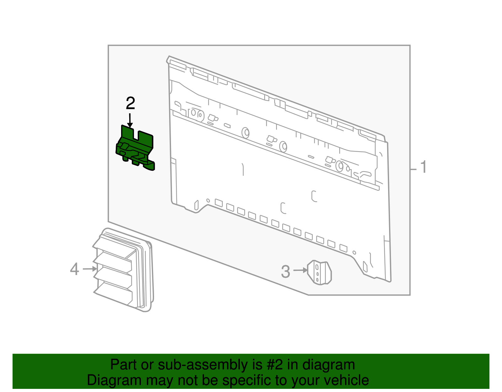 Rear Seat Back Frame Anchor Plate - GM (15206927)