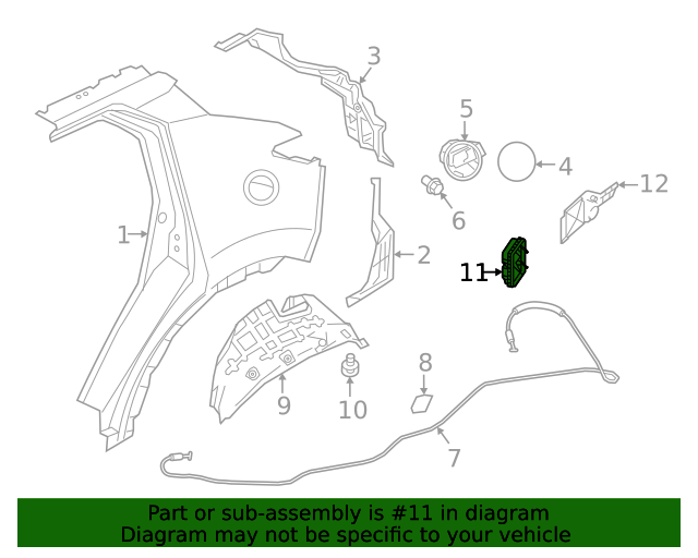 20182023 Nissan Kicks Quarter Panel Vent 768044CL0A