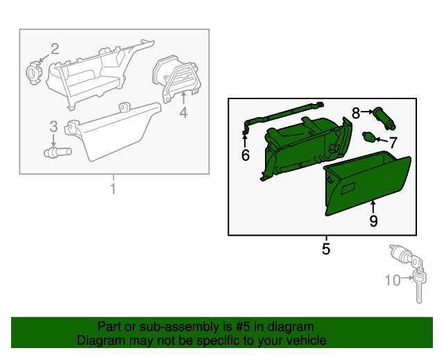 5504508030B0 Glove Box Assembly 20152020 Toyota Sienna Ourisman