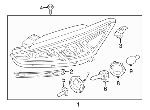 Headlamp Components for 2017 Kia Cadenza #0