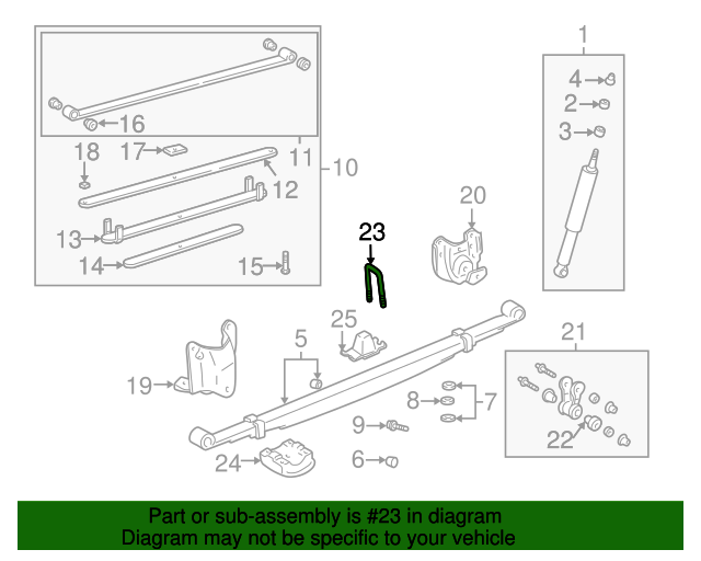 9011714065 Leaf Spring Axle UBolt (Rear) 20002002 Toyota Tundra