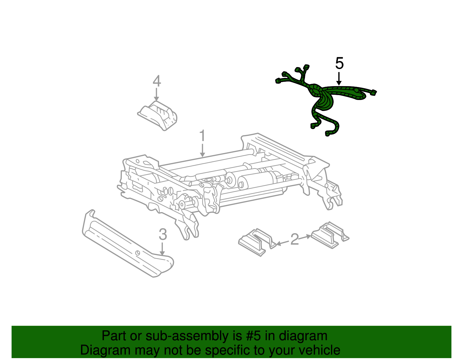 Harness Assembly, D/Seat Adjuster Wrg 6WAY W/Heat - GM (88899112)