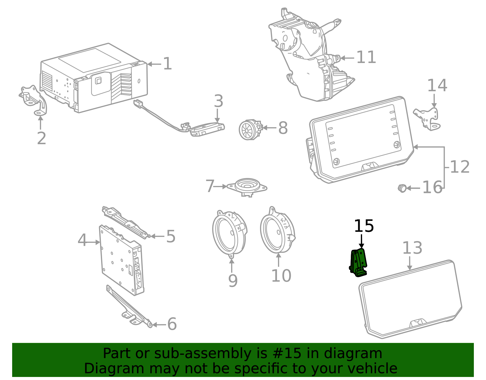 Display Unit Mount Bracket - Toyota (86211-48290)