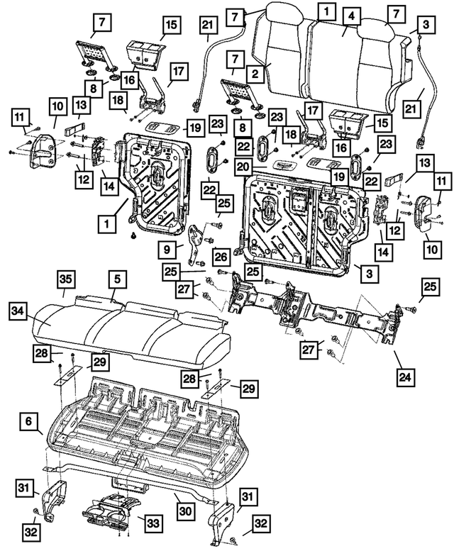 20052007 Jeep Grand Cherokee Rear Headrest 1BF871J3AA My Mopar Parts