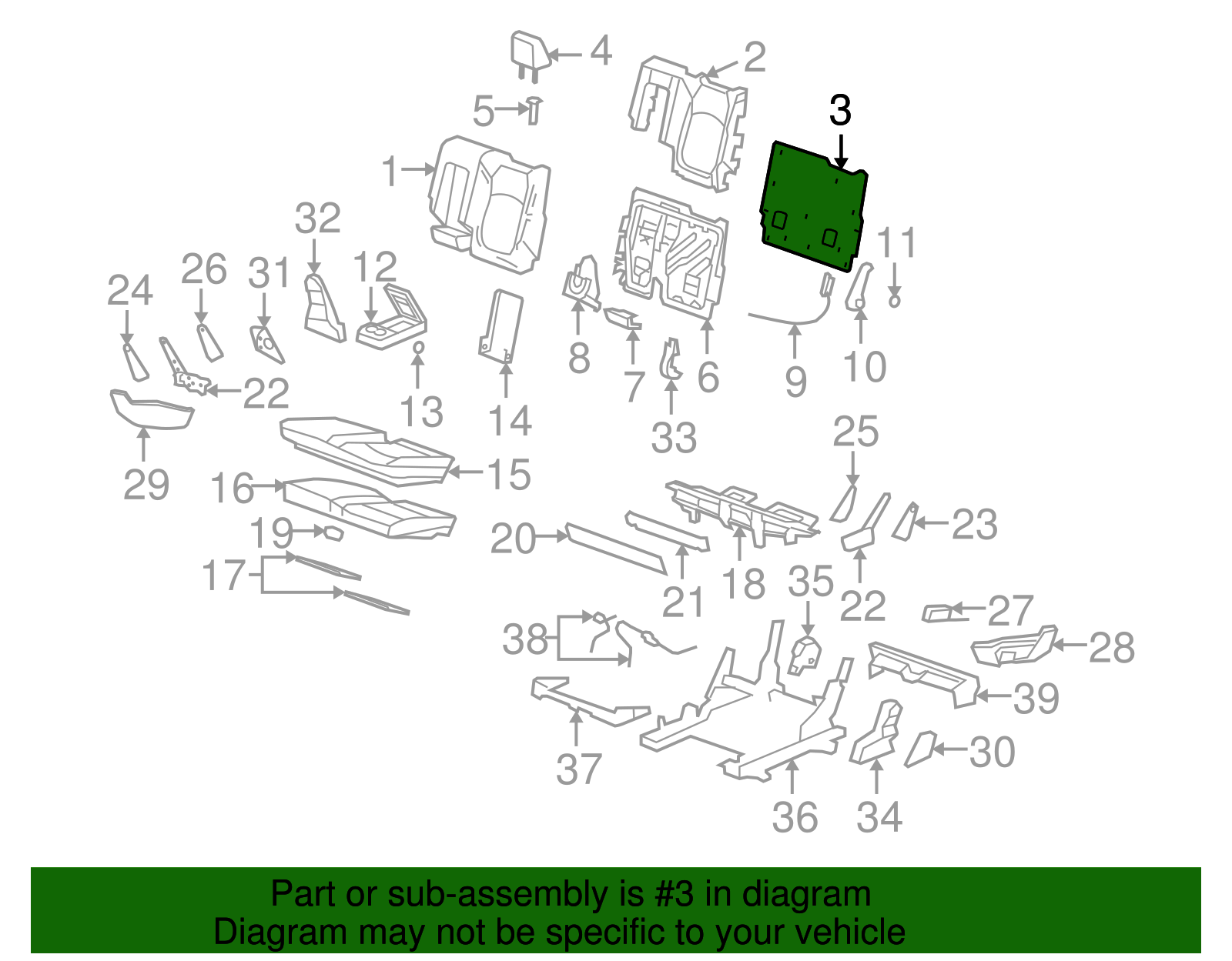 Seat Back Panel (25797666)
