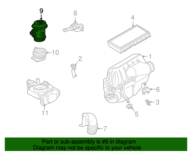 0000940748 Mass Air Flow Sensor 19961999 MercedesBenz Mercedes