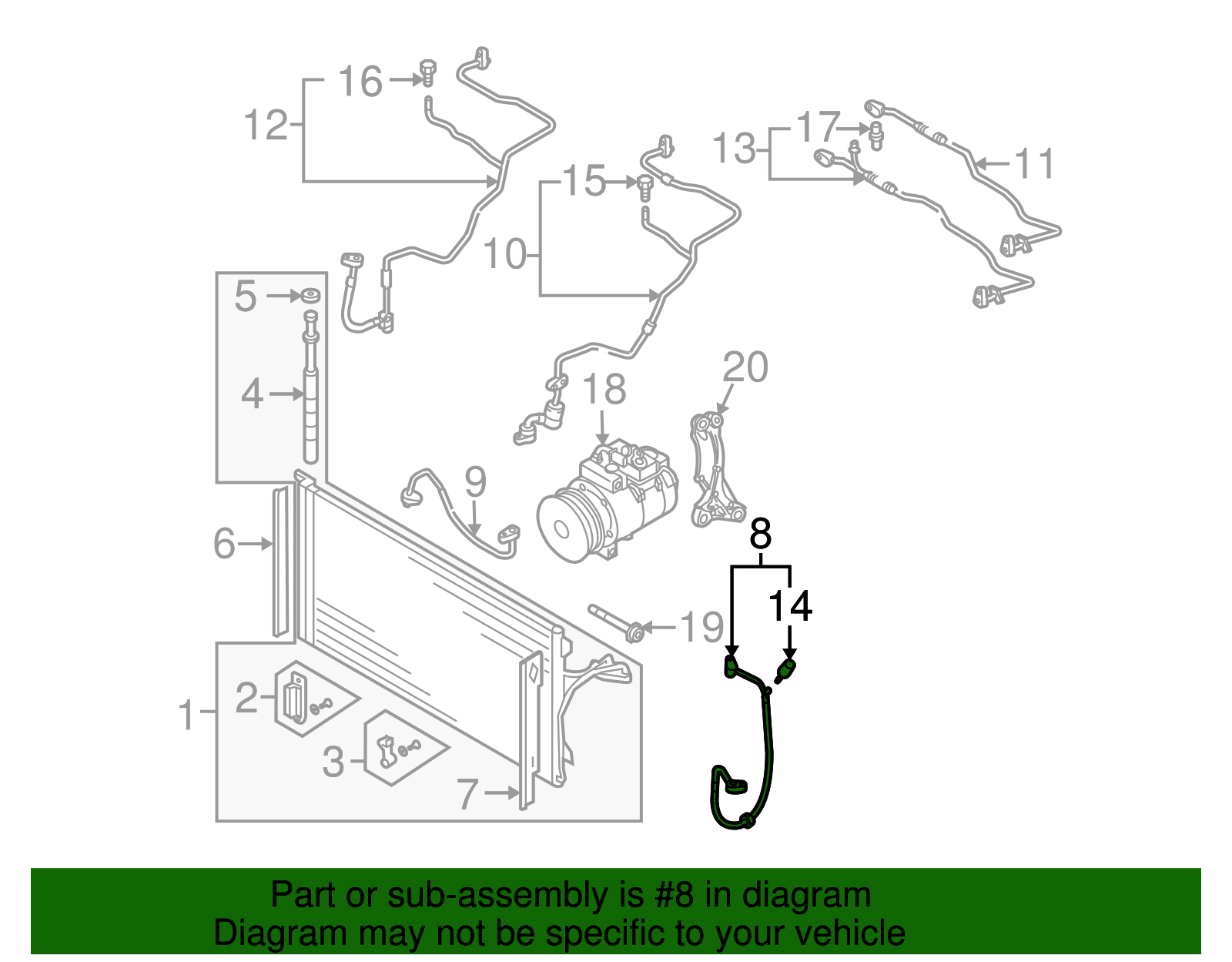 Discharge Hose - Volkswagen (7L6-820-721-P)