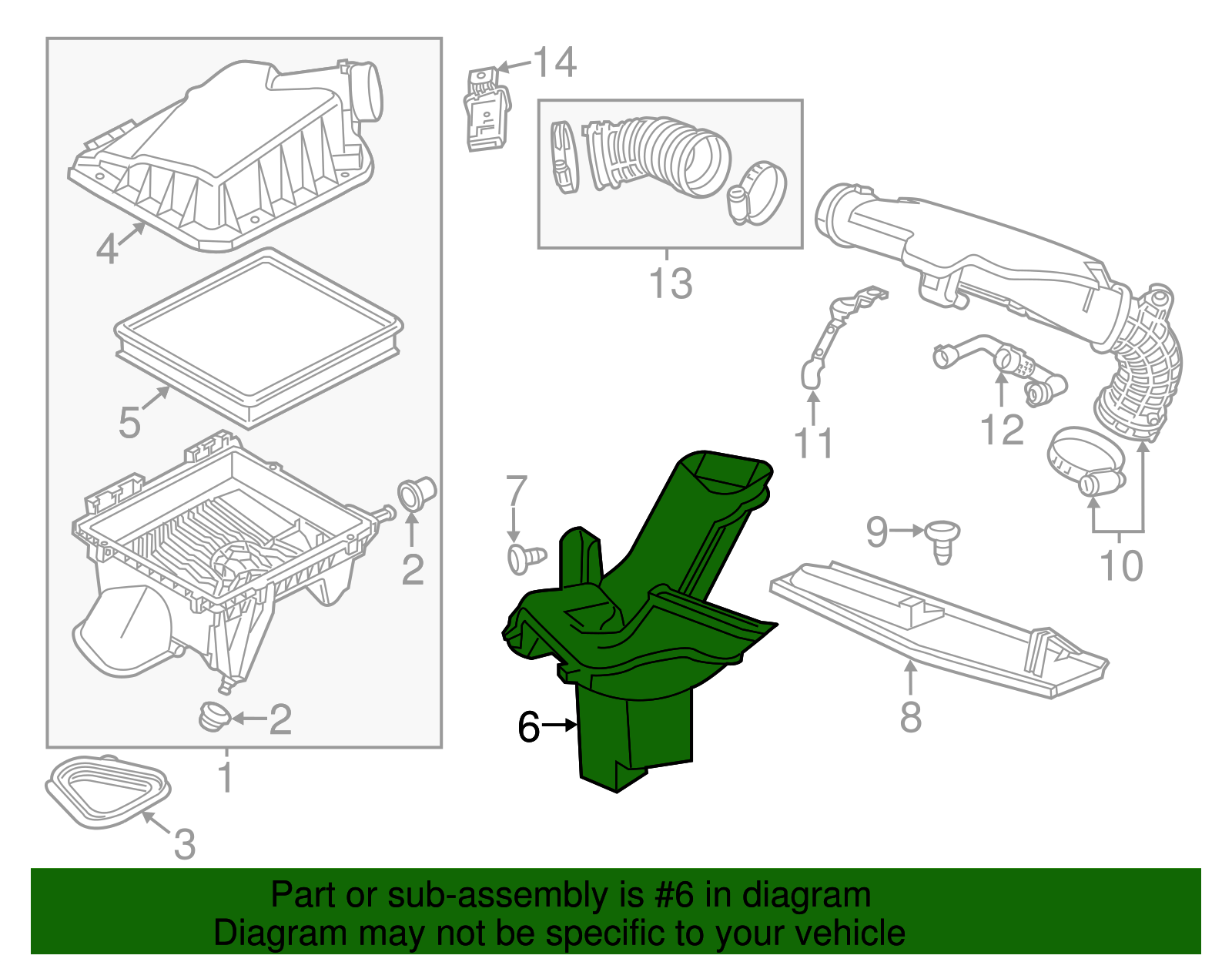 23114879 - Front Intake Air Duct 2013-2019 Chevrolet | AutoNation Parts