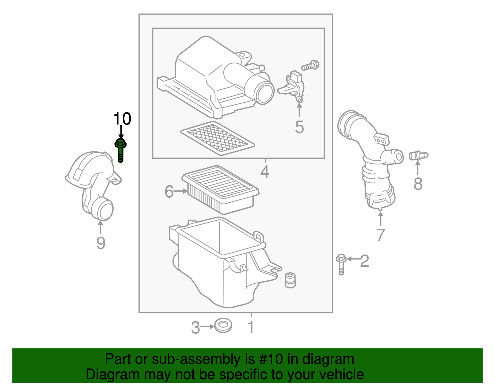 Engine Coolant Bypass Pipe Bolt - Toyota (90119-A0211)