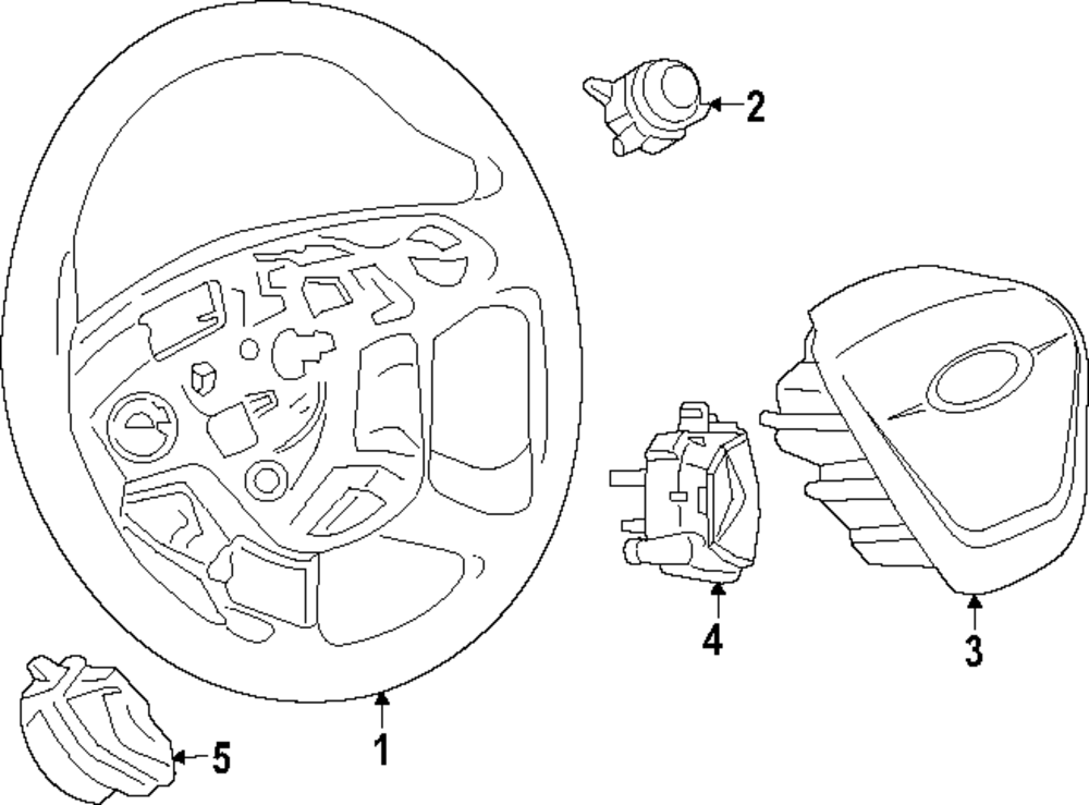 thumbnail image 2 of OEM Ford Transit 150/250/350 Steering Wheel – 2015-2019, CK4Z-3600-FA, Black, Made In USA 2 of 5