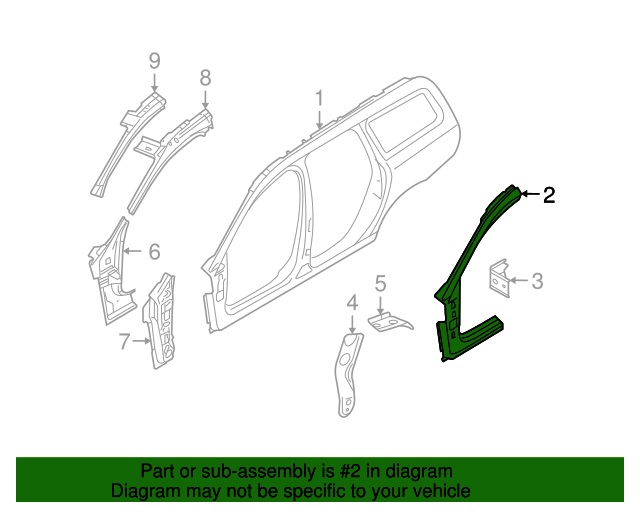 Genuine Hinge Pillar for 2008-2016 Volvo | Part# 31349553 | Over  
