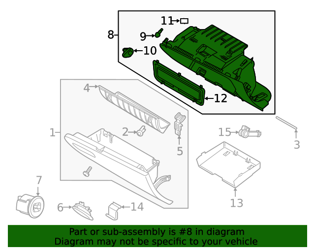32257406 Glove Box Frame 2019 2020 Volvo XC40 Volvo OEM Parts Direct