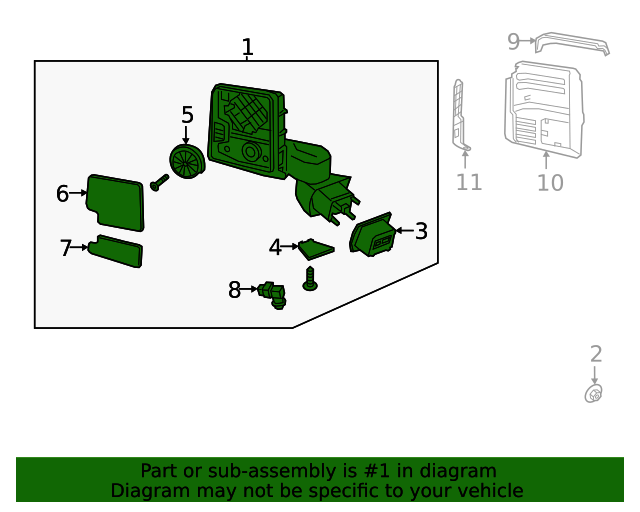 86823994 Black Passenger Side Door Mirror Housing | World Parts Direct 