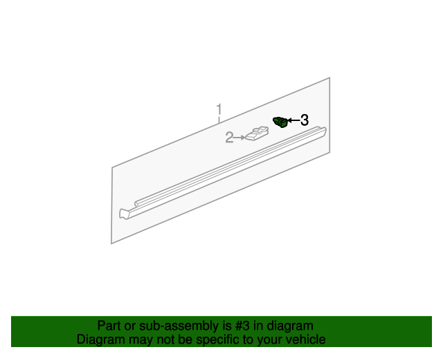 20002005 Cadillac DeVille Blue Rocker Panel Molding Retainer 25742293