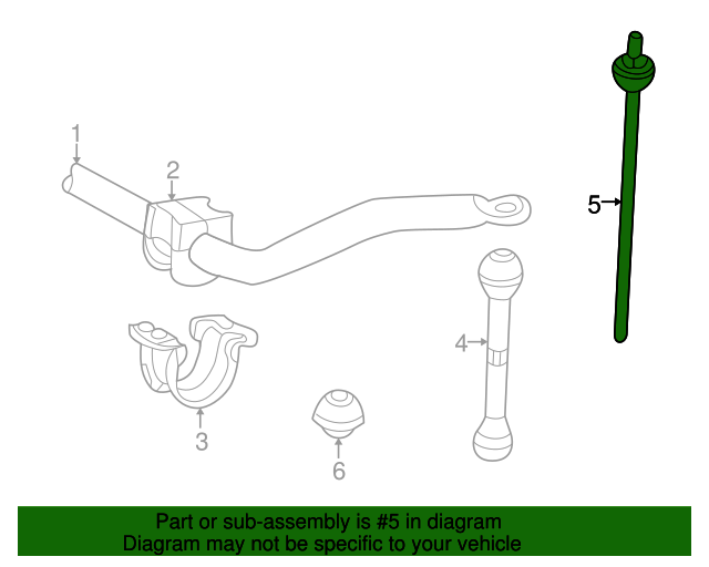 19992009 Mazda Suspension Stabilizer Bar Link Bolt 9XA057049L