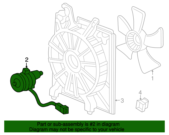 19030RCAA01 Motor Cooling Fan 20032007 Honda Accord Honda
