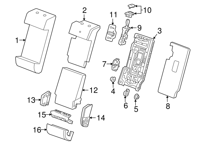 13439590 GM Seat Back Panel | GM Parts Store