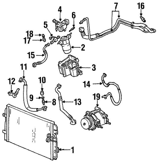 20012002 Oldsmobile Aurora Air Conditioning Compressor 25740050 GM
