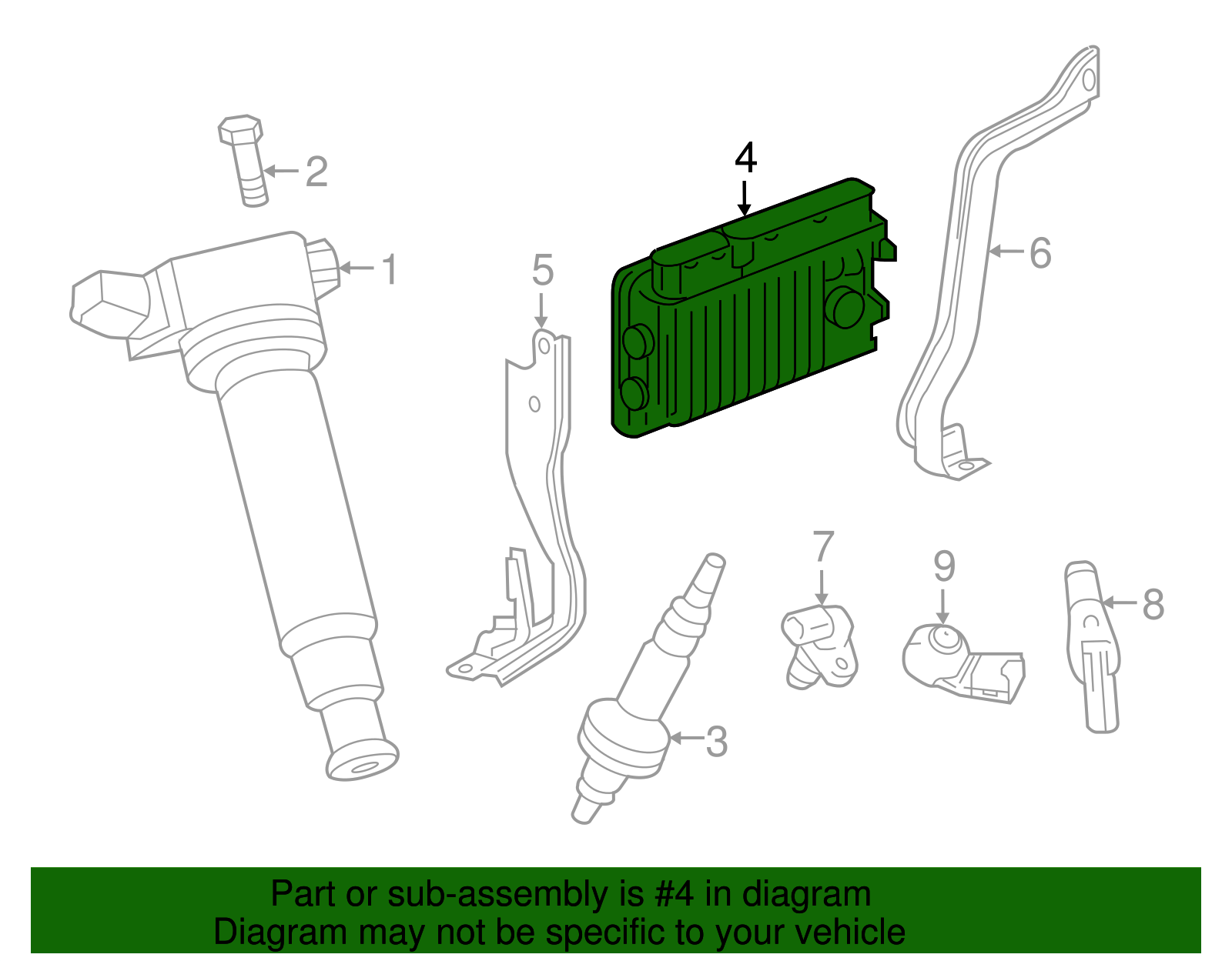 Engine Control Module (ECM) - Toyota (89661-0E845)