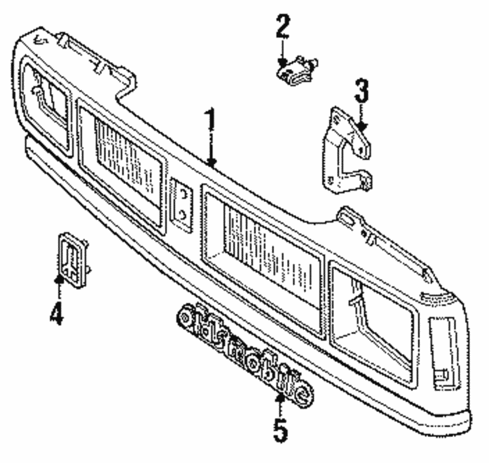 Grille Assembly, Rad Bravada, Service Only     *Paint To Mat - GM (12384610)