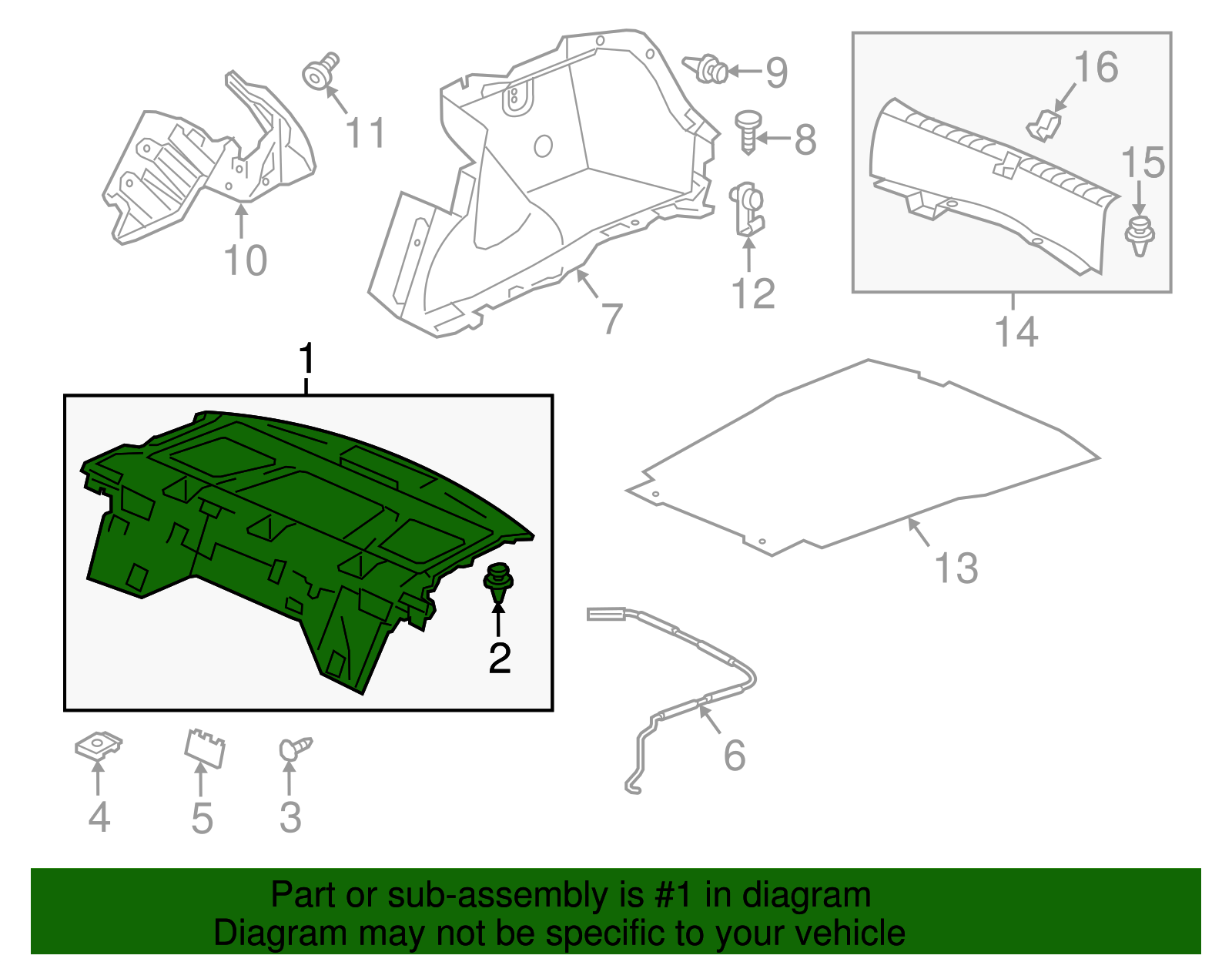 84505-T2F-A51ZB - Pkg Tray Trim 2013-2015 Honda Accord | Group 1 Auto Parts