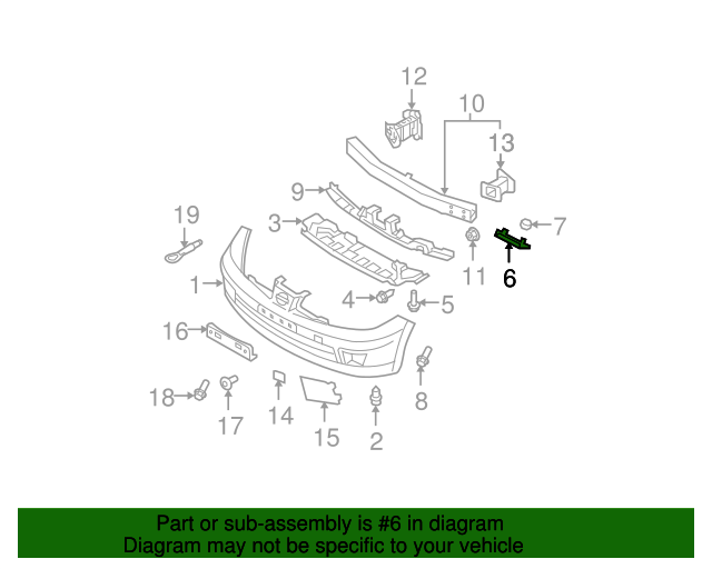 Nissan versa bumper bracket Clearance