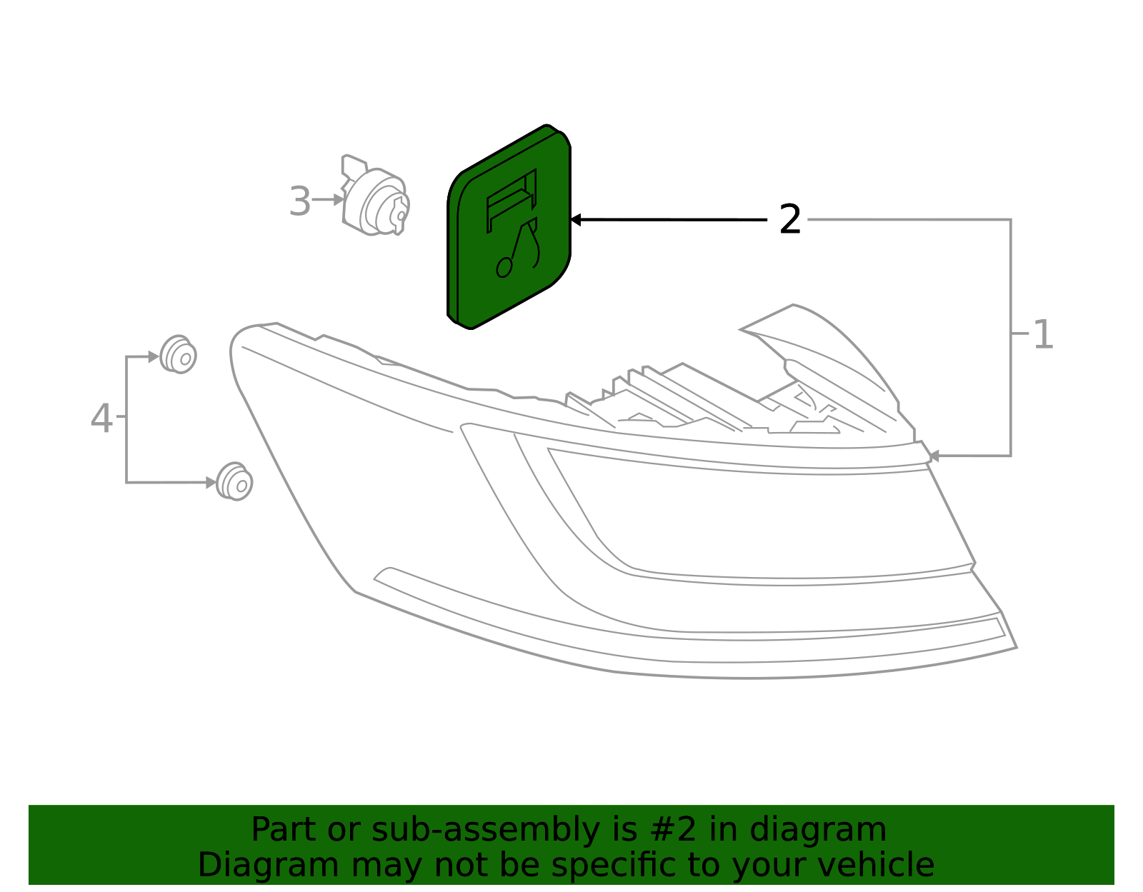 Tail Lamp Assembly Seal 3G8-945-139