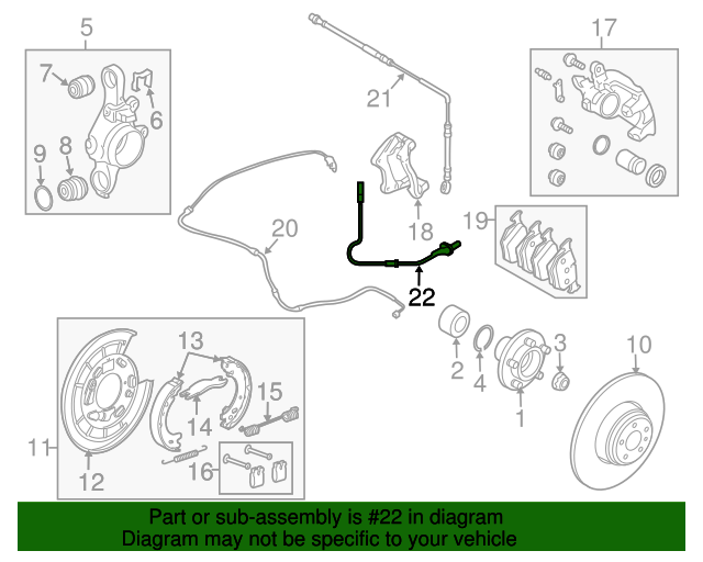 20052016 Land Rover ABS Sensor SSB500102 OEM Parts Online