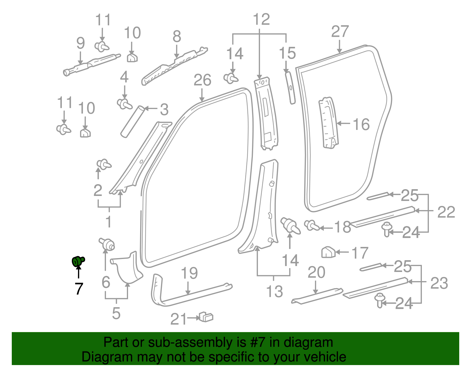 Kick Panel Trim Retainer - Scion (90467-05145)