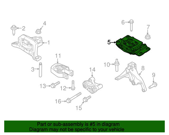 CV6Z6068C Trans Mount 20152018 Ford Focus Group 1 Auto Parts