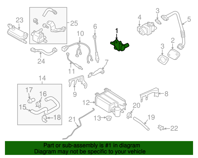 16102AA420 Solenoid Valve 20052011 Subaru Subaru Parts Exchange