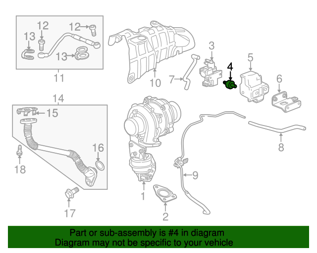 20142015 Chevrolet Cruze Turbocharger Wastegate Actuator Vacuum