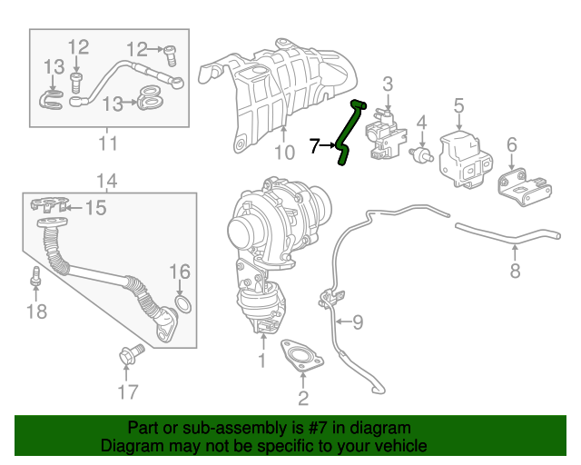 55581649 Turbocharger Wastegate Actuator Hose 2014 Chevrolet Cruze