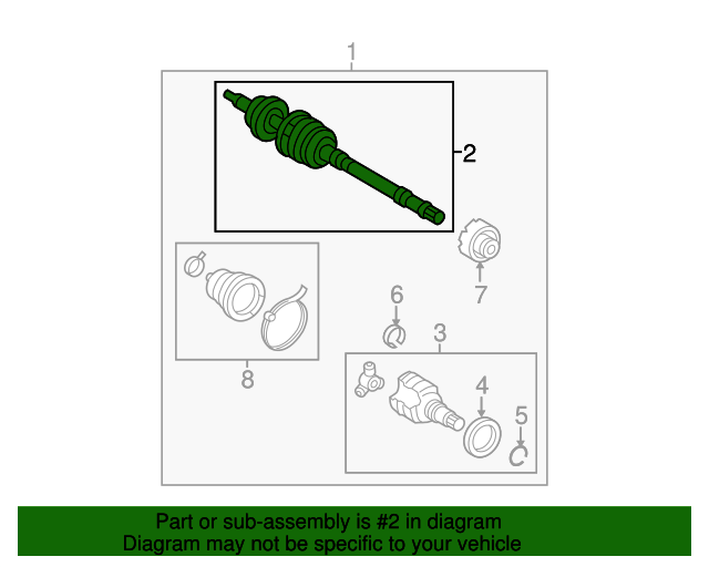 20072013 Toyota Yaris Cv Joint Kit 4346059669 Toyota Parts Center