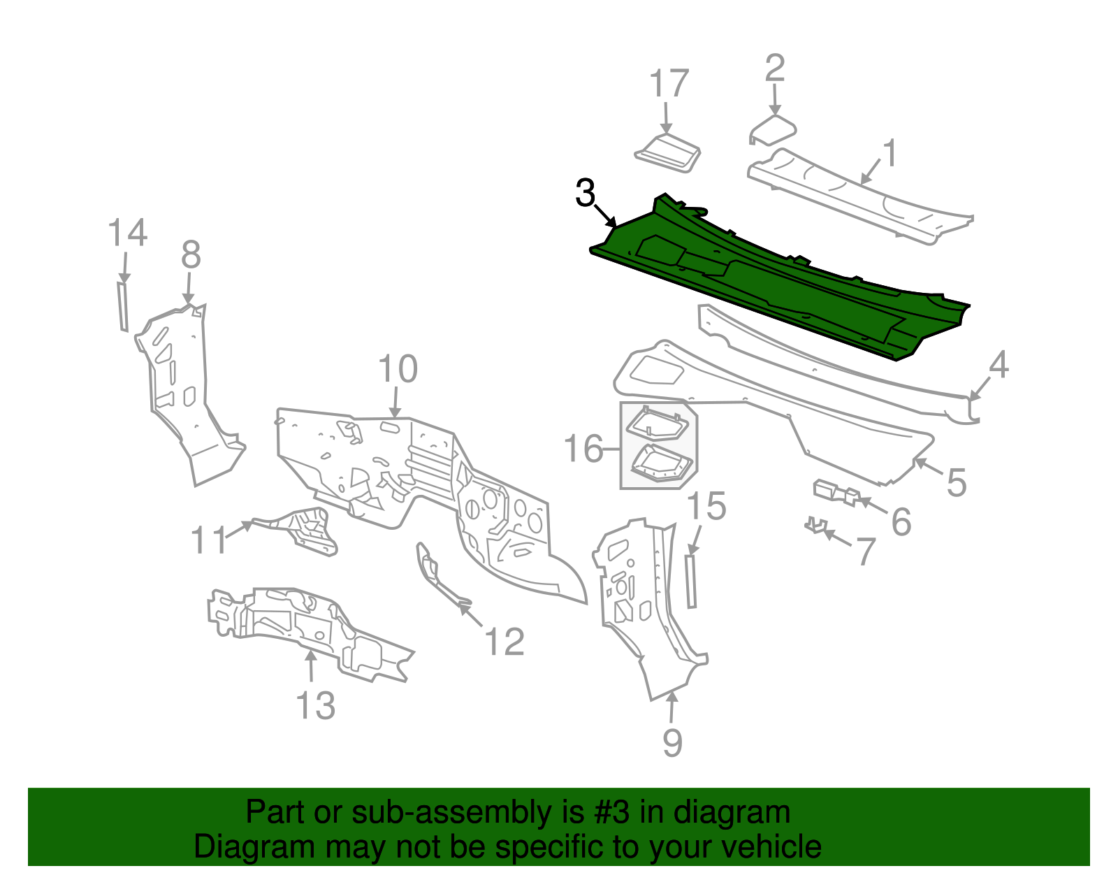 Panel Assembly, Plnm Upper (19151127)