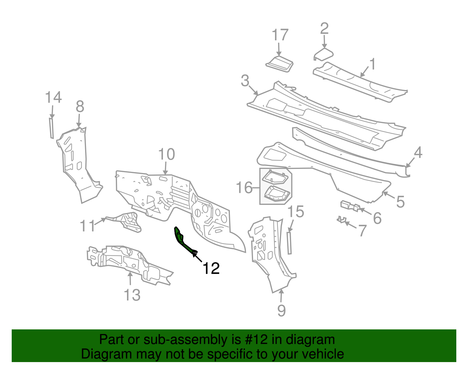 Driver Side Exhaust Heat Shield - GM (25853242)