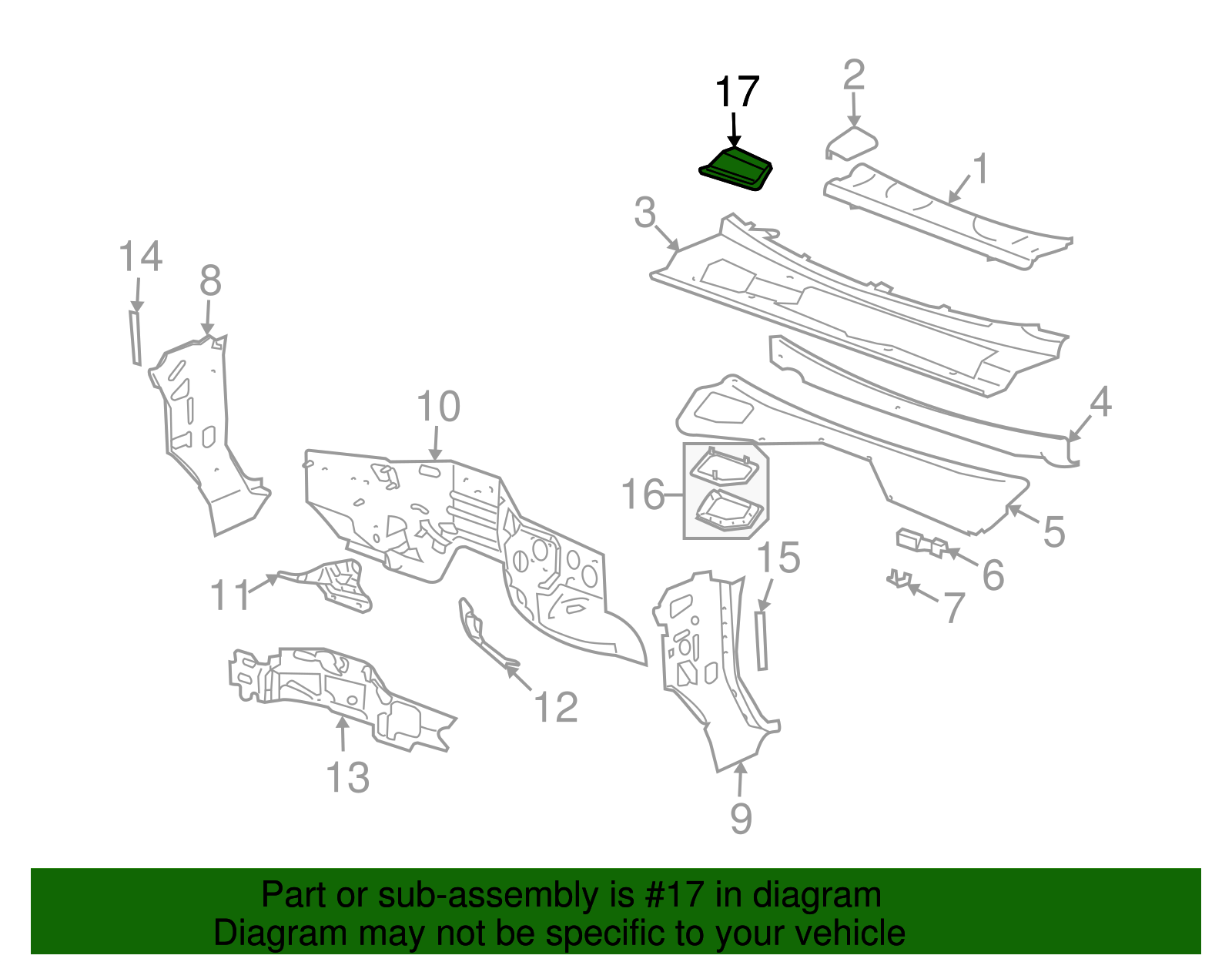 Cover Assembly-Plnm Upper Panel Opg - GM (15070067)