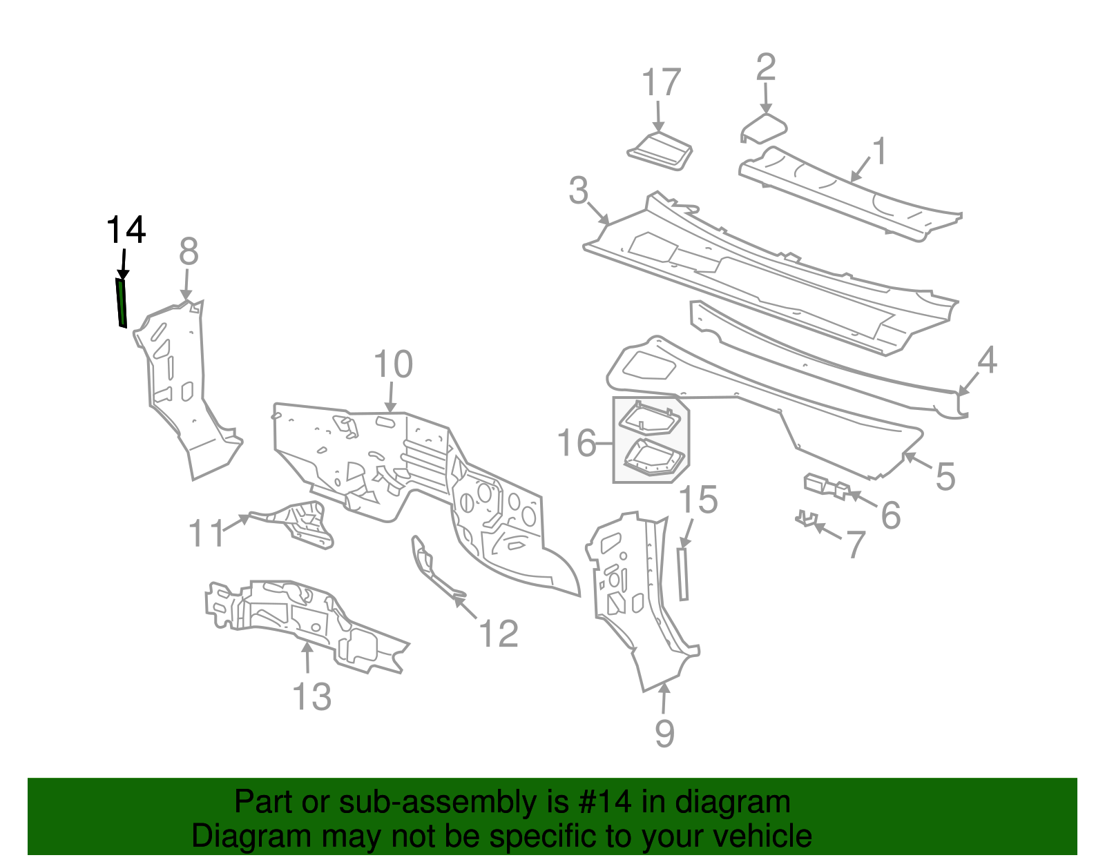 F (S)Bracket - GM (15713180)