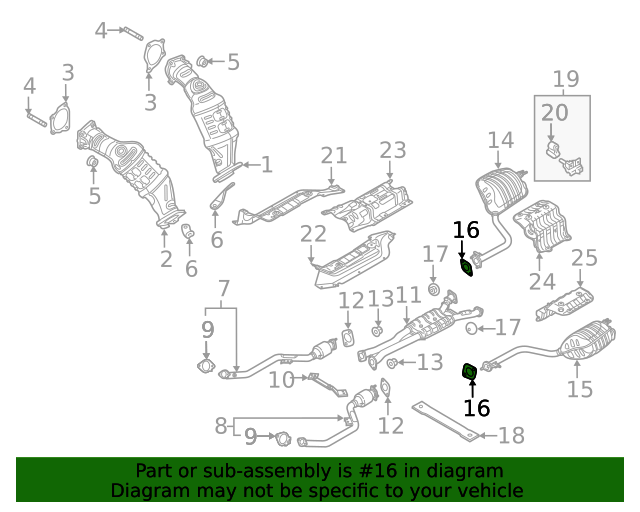 Genuine Exhaust Pipe To Manifold Gasket for 2007-2023 Hyundai | Part ...