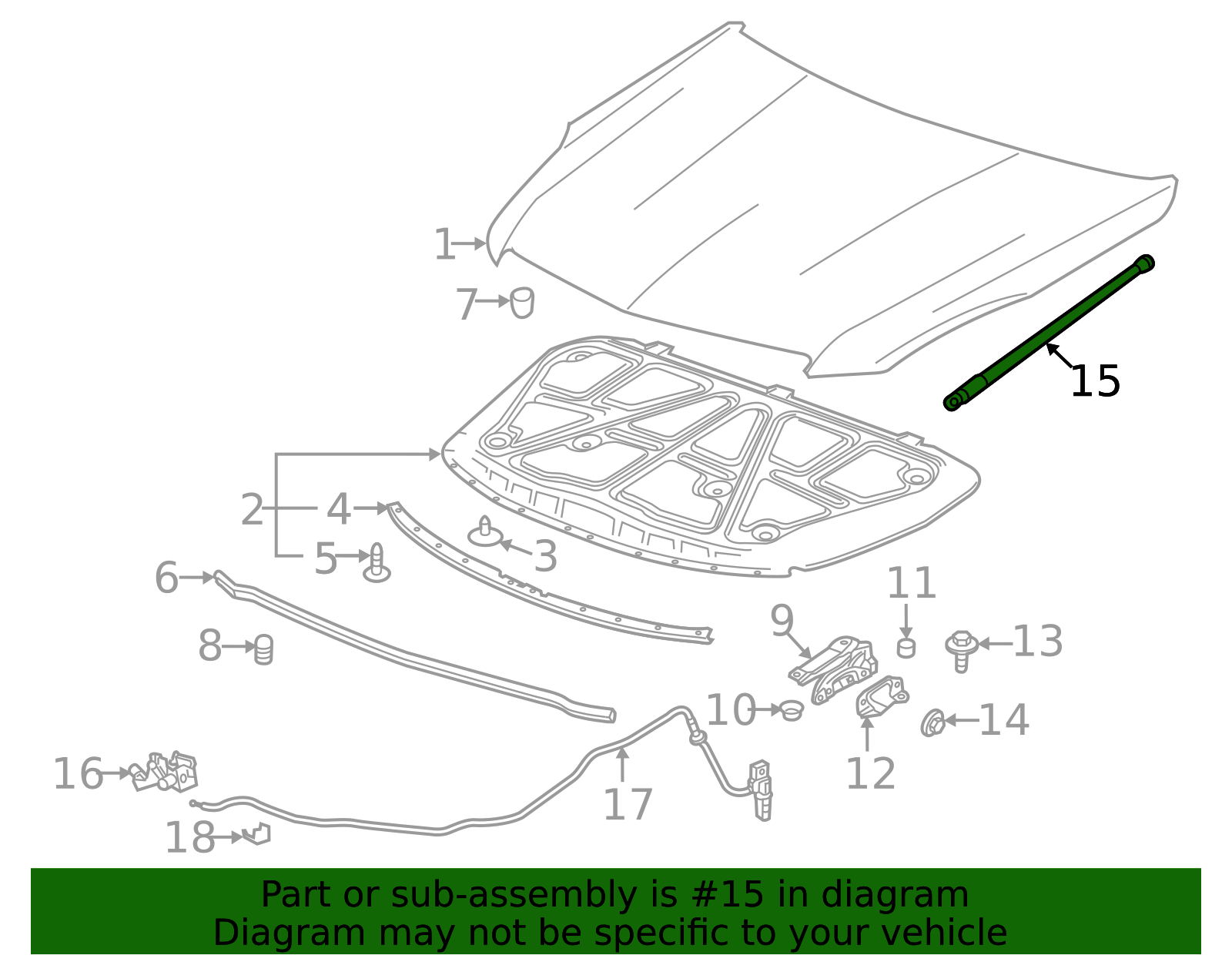 Hood Strut - GM (84023903)