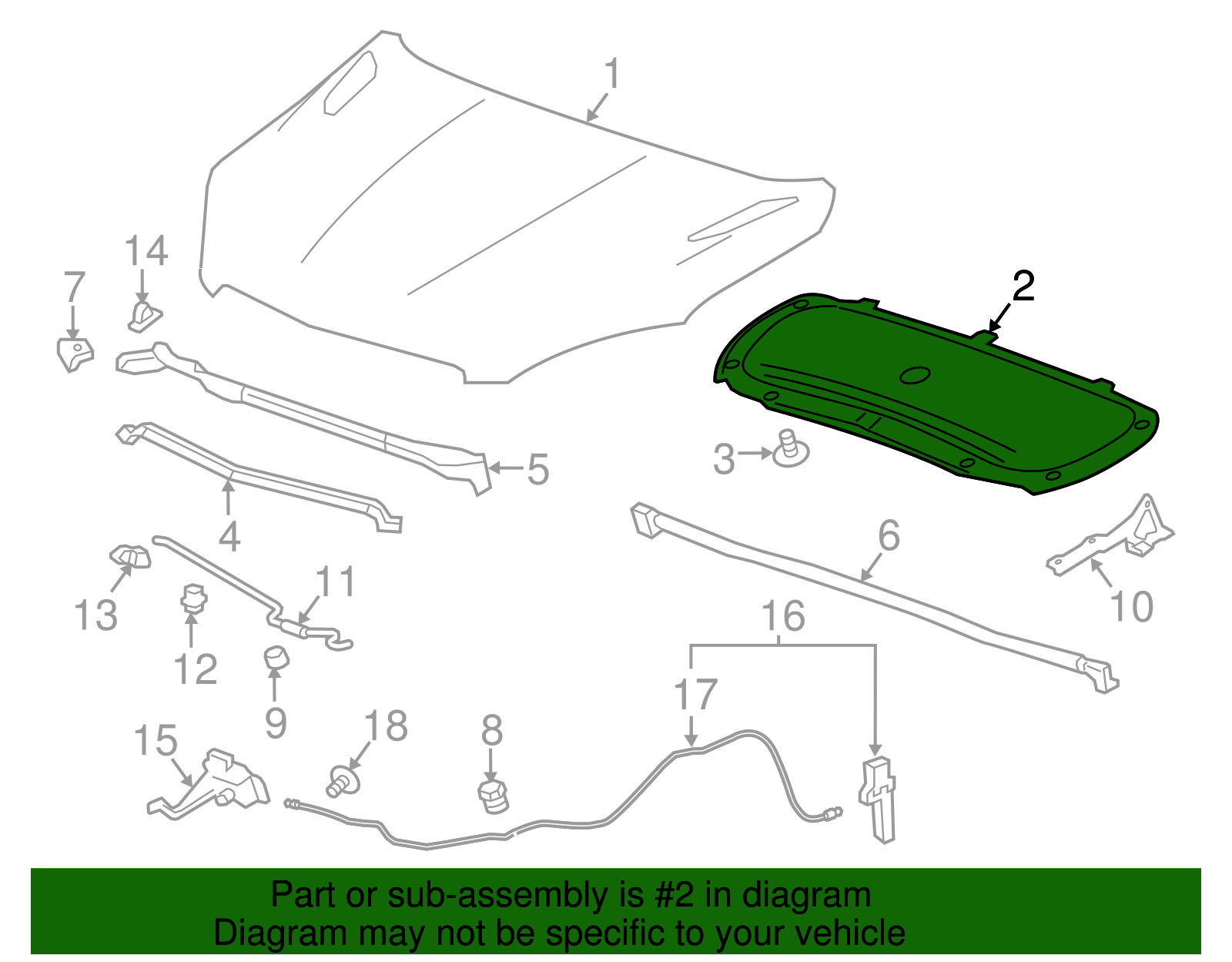 Hood Insulator - GM (95157640)