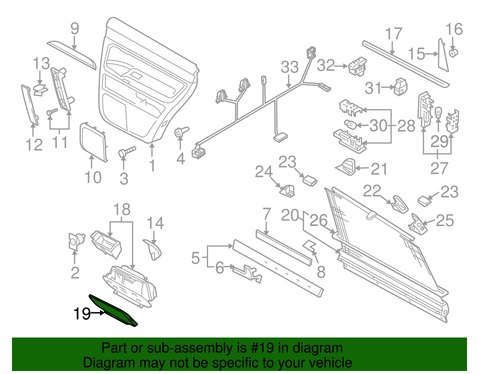 Storage Cover - Volkswagen (7L6-857-968-A-6C3)