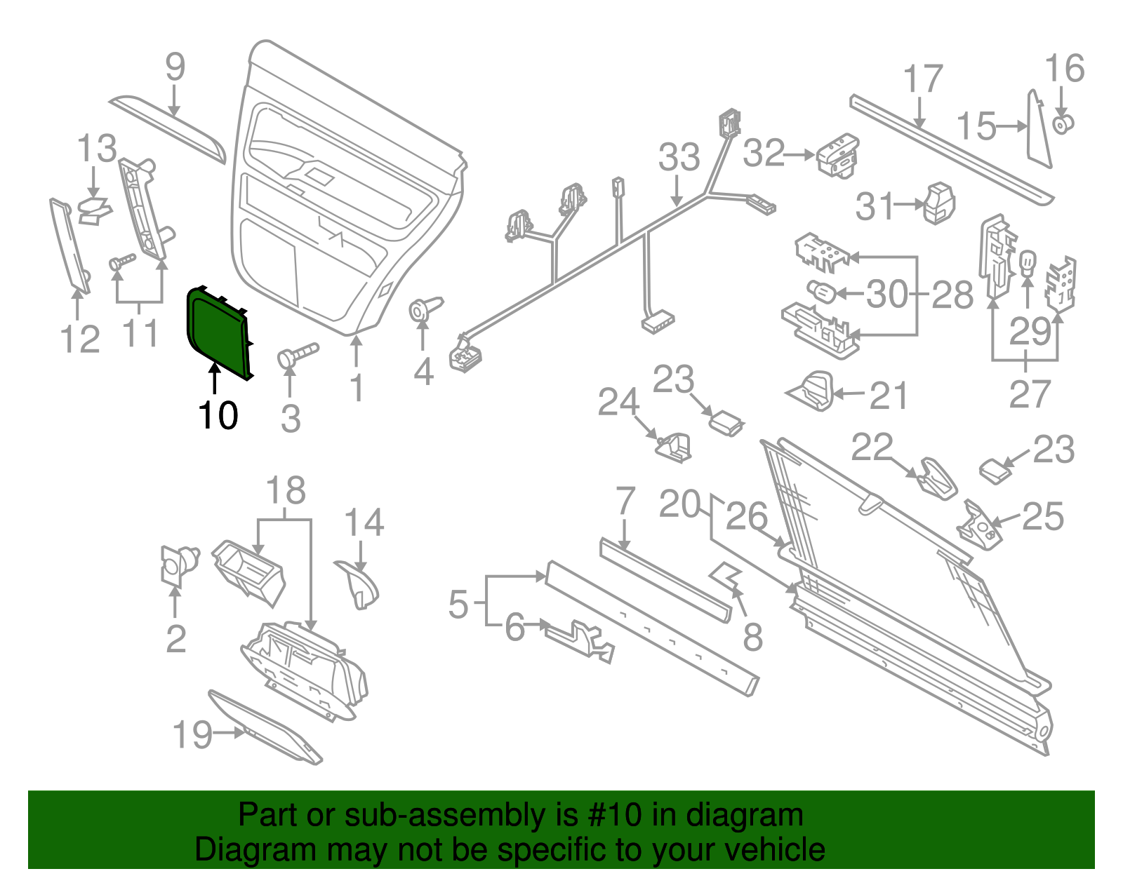 Speaker Grille - Volkswagen (7L6-868-159-A-71N)