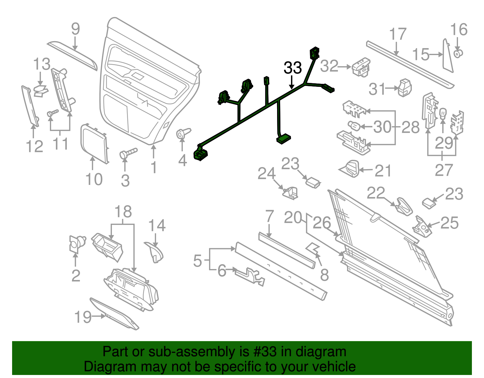 Wire Harness - Volkswagen (7L6-971-693-E)