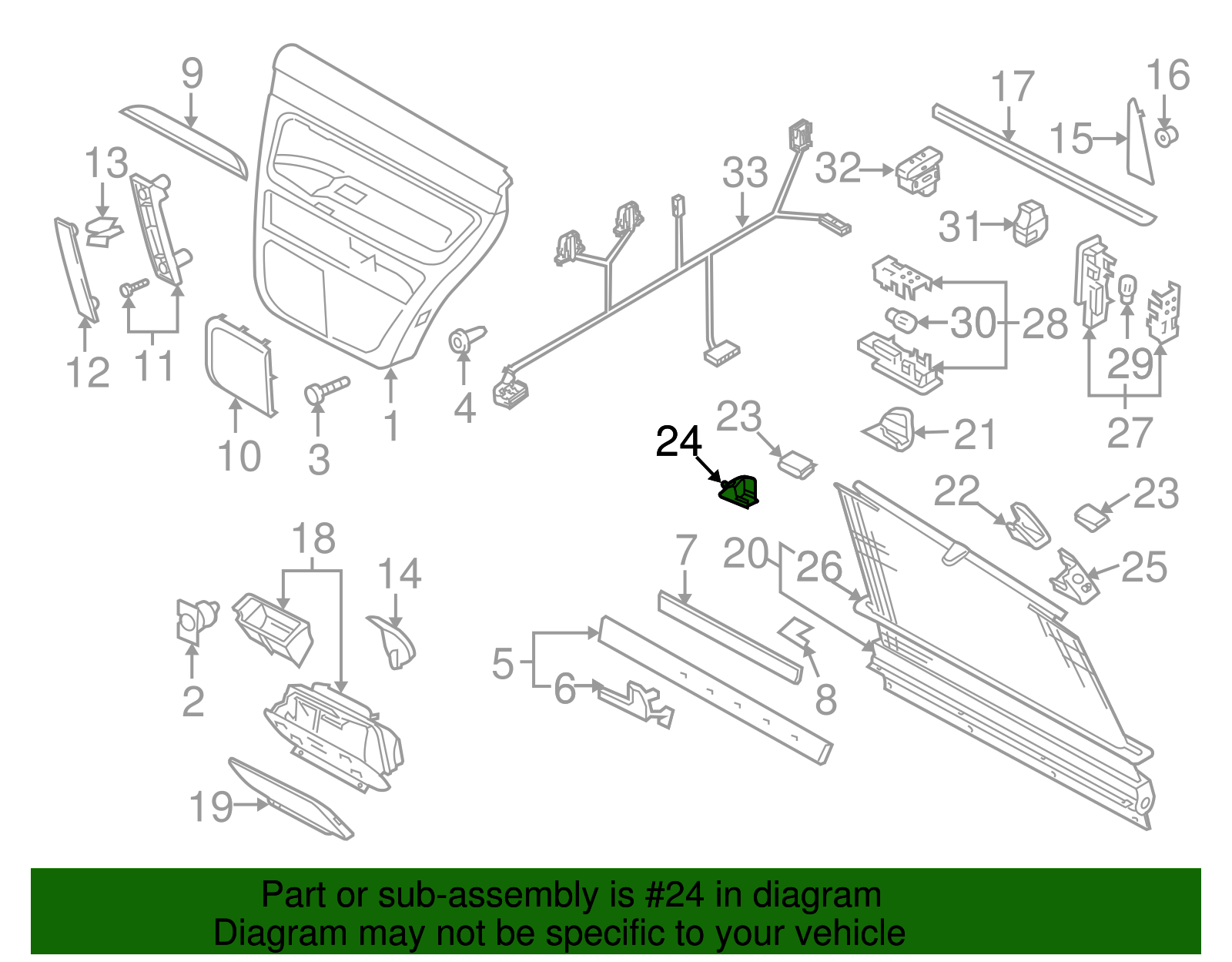 Front Retainer - Volkswagen (7L0-863-584-9B9)