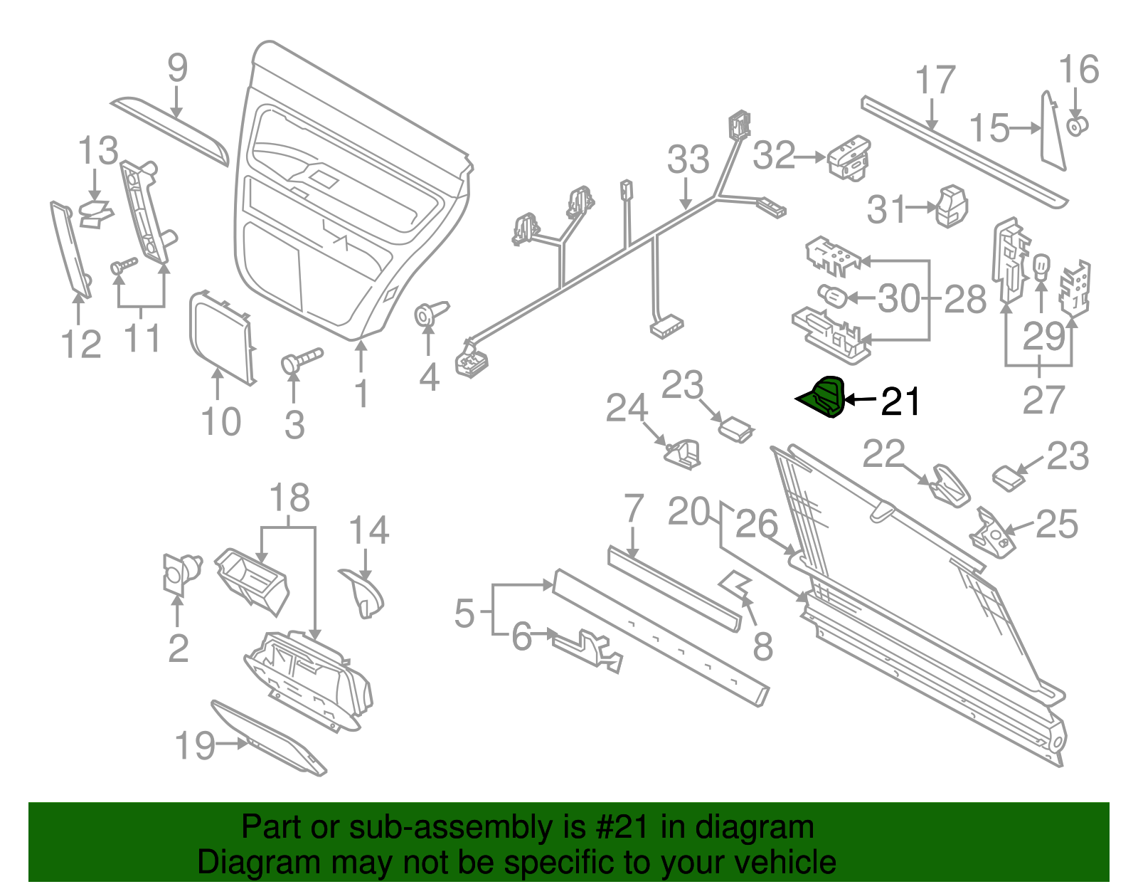 Blind End Cap - Volkswagen (7L0-867-436-A-9B9)