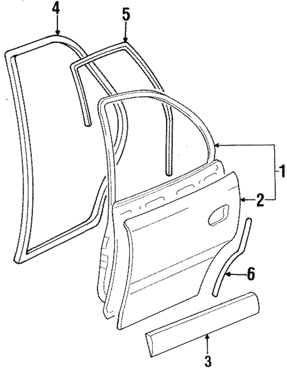 Sealing Strip, Rear S/D Lower Rear Auxiliary         *Black - GM (90459592)