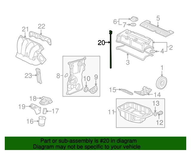 15650REZA01 Dipstick Oil 2010 2011 Honda CRV Honda Factory Parts