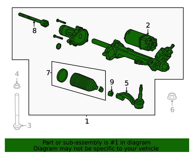 20202021 Cadillac CT5 Electric Belt Drive Rack and Pinion Steering